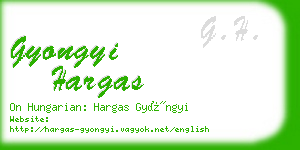 gyongyi hargas business card